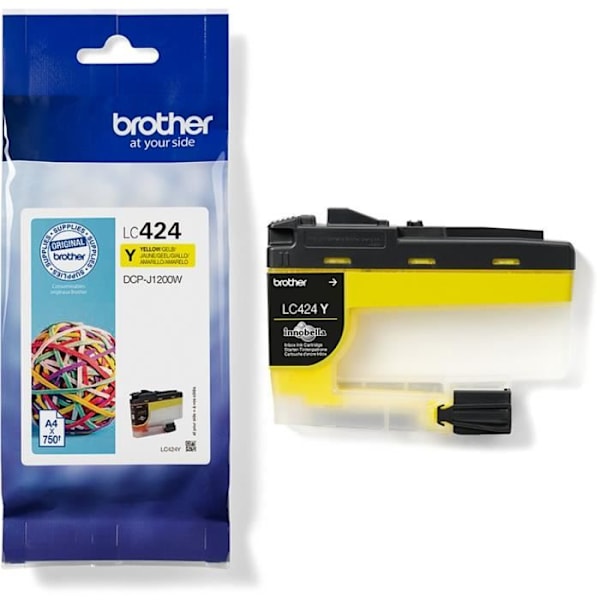 LC424Y Mustepatruuna - BROTHER - 750 sivun riittoisa keltainen - DCP -J1200W