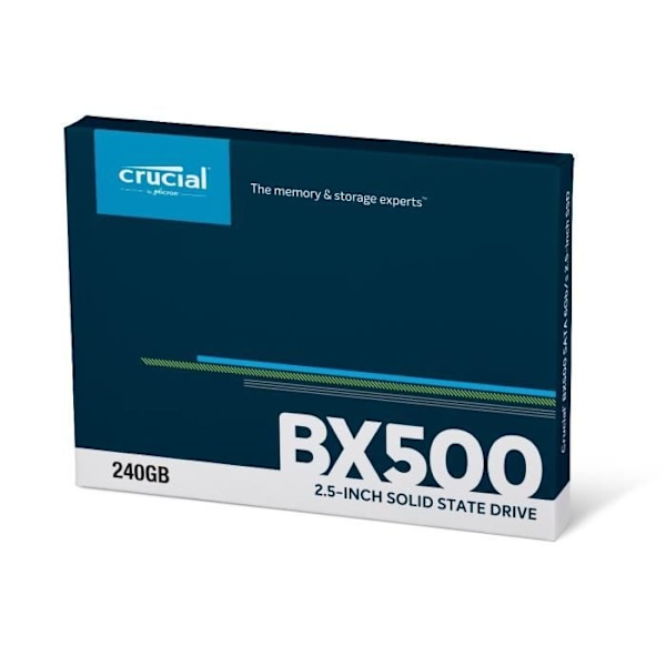 CRUCIAL - Sisäinen SSD-asema - BX500 - 240 Gt - 2,5" (CT240BX500SSD1)