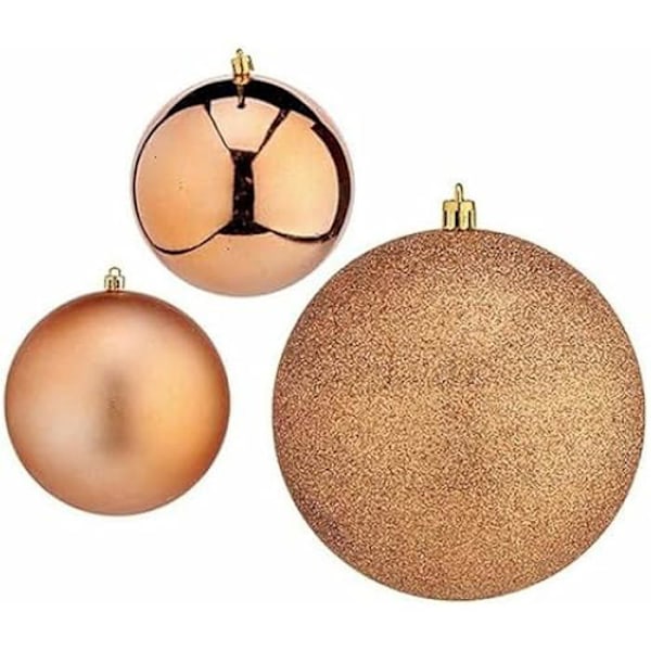 Julgranskulor - Ej specificerat - Set om 12 - Koppar och plast - 10 cm - Festlig dekoration Koppar