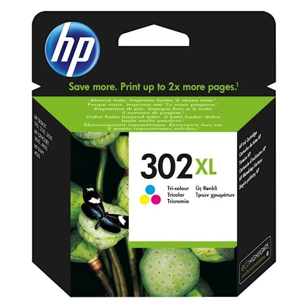HP 302XL blækpatron - Farve (cyan, magenta, gul) - Inkjet