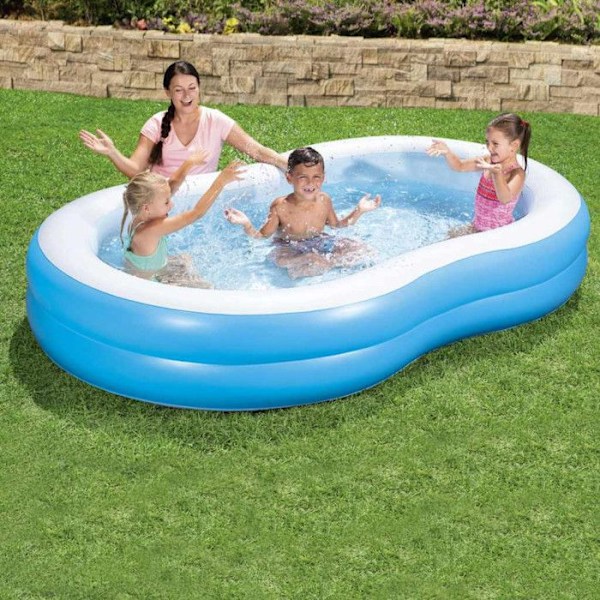 Bestway Big Lagoon De Luxe familiepool - Otte form - 262 x 157 x 46 cm - I-beam struktur Blå