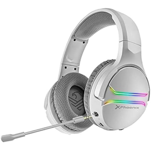 Phoenix Echo Wireless Gaming Headset 7.1 PS5:lle, kytkin ja PC, C-tyypin vastaanotin sovittimella, RGB-valaistus, mikrofoni,