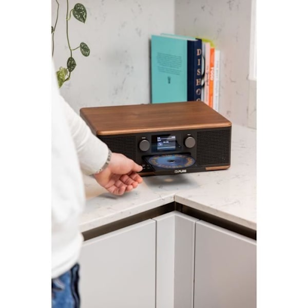 CD-afspiller & digital radio - PURE - Classic C-D6 - Mørk kaffe/valnød Svart kaffe/valnöt
