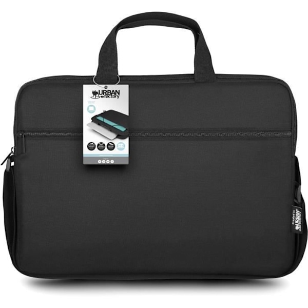 URBAN FACTORY Kannettavan tietokoneen laukku TLS15UF 15.6 '' - Integroitu asiakirjapidike - Vettä hylkivä nailon 600d
