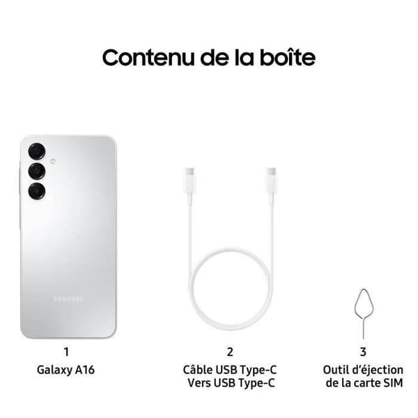 SAMSUNG Galaxy A16 Smartphone 128GB Grå Grå