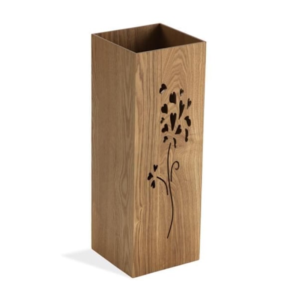 Paraplystander - Versa - Blomster - MDF-træ - Brun - 48 x 22 x 22 cm kastanj