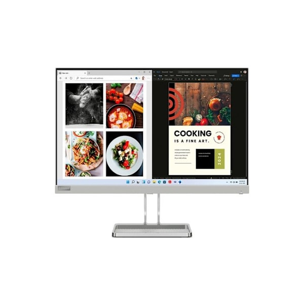 Skærm PC - Lenovo - L24i-40 - 23,8 tommer - Full HD 1920x1080 - AMD FreeSync Grå