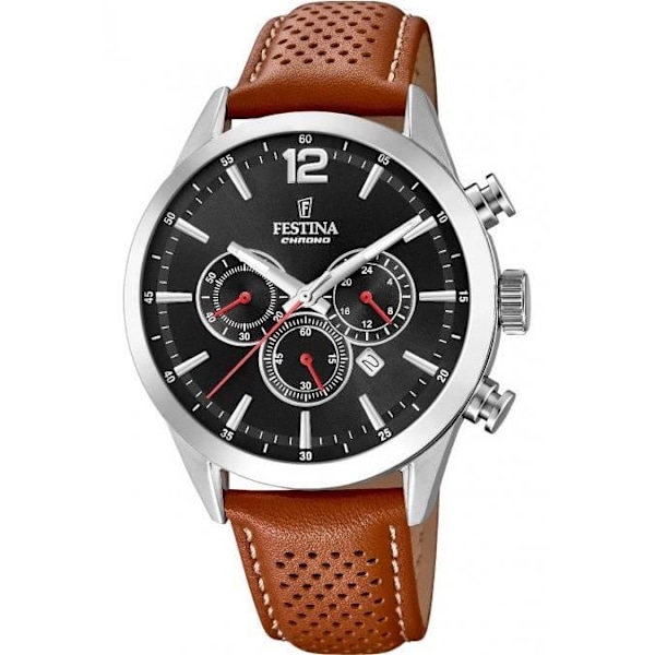 Herreur - Festina - F20542-6 - Læder - Chronograf - 5 ATM