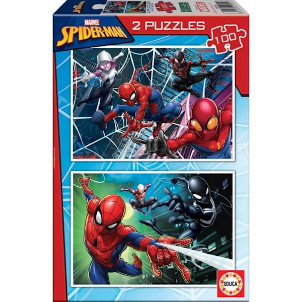 Puslespil - Borrás-2x100 Spiderman 18101 Assorted