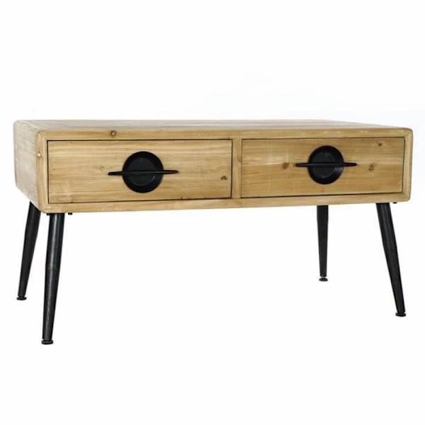 Sidobord - dkd heminredning - Svart Brun - Gran Metall - 2 dörrar - 3 lådor - 2 hyllor