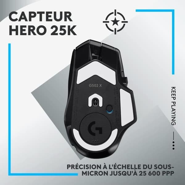 Pelaajahiiri - Langaton - Logitech G - G502 X Lightspeed - Musta