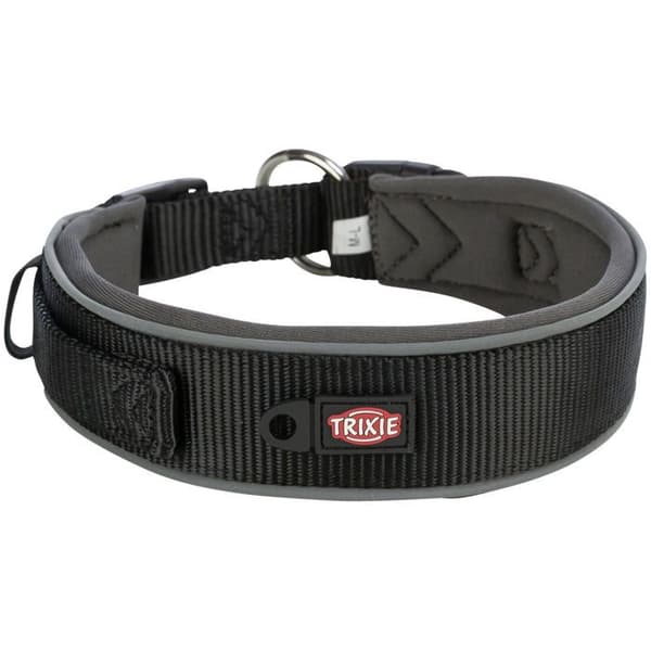 Extra stor hundhalsband Trixie Premium svart/grå