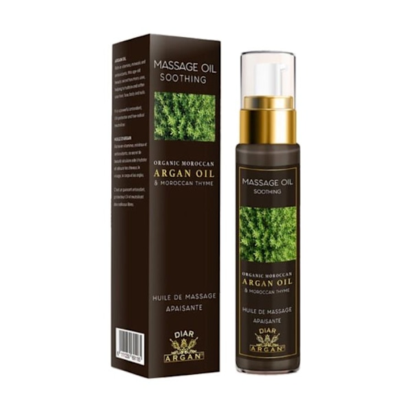 Massageolie - Diar Argan - 50 Ml - 100% naturlig - Muskelafslappende - Anti-inflammatorisk