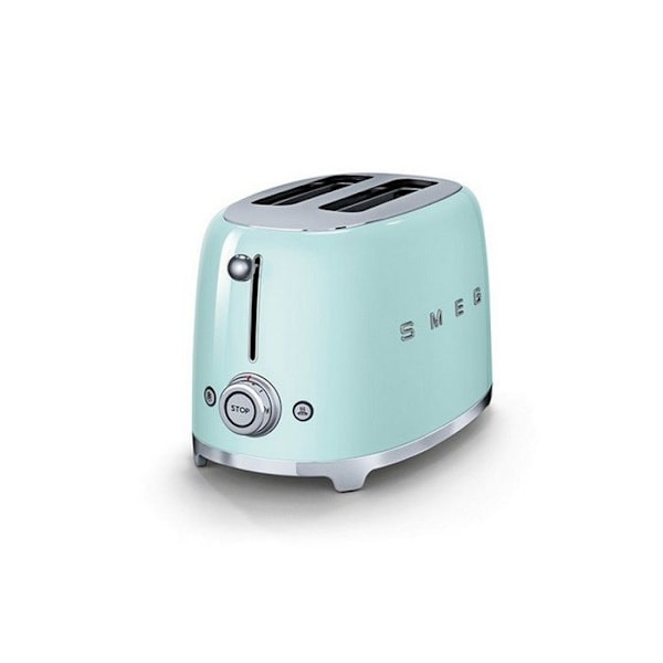 Smeg 2 viipaleen leivänpaahdin 950w vihreä - tsf01pgeu