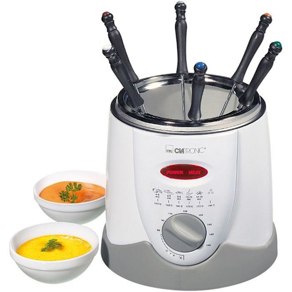 Rasvakeitin ja fondue - CLATRONIC - FFR 2916 - 6 henkilöä - 1L - Valkoinen Vit