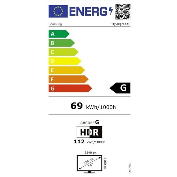 Samsung TQ50Q7F - TV QLED 50" (127 cm) - 4K UHD 3840x2160 - HDR10+ - Smart TV - Gaming Hub - 3xHDMI - WiFi