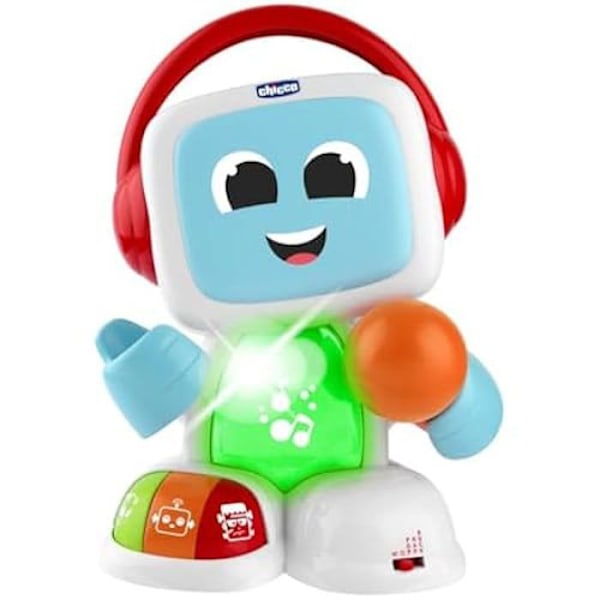 Legetøj - CHICCO - Interaktiv musikalsk robot - Flerfarvet - 3 vokaleffekter - 17x11x25 cm Flerfärgad