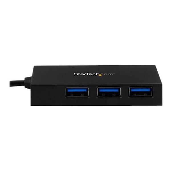 USB 3.0 - STARTECH - 4-porttinen - USB-C 4x USB-A - Mukana virta-adapteri - Kompakti
