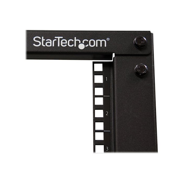 startech 15u åbent ramme rack - 4 post - 22-40 tommer justerbar dybde sort sort Sort