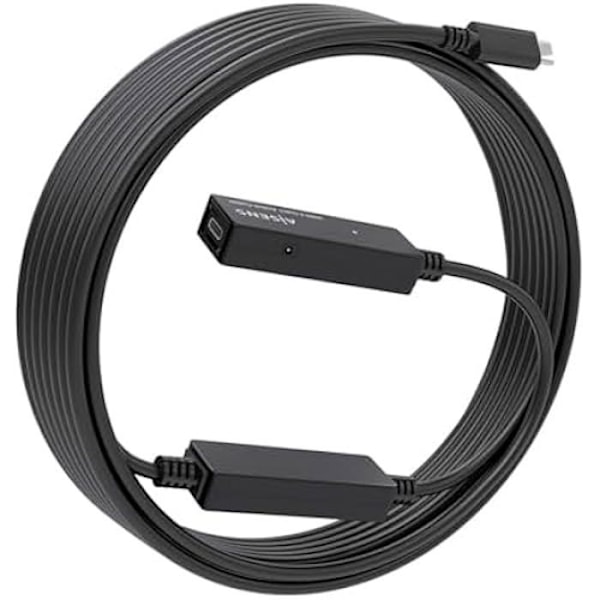 USB kabel - AISENS - A107-0870 - USB 3.2 Gen1X1 - 10 m - Sort med forstærker