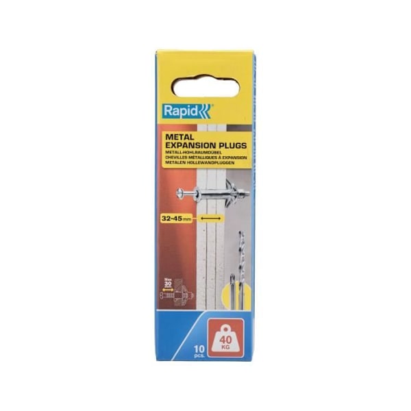 Udvidelsespropper - Rapid - 5001552 - Metal - Ø11x80 mm - Pakke med 10 stk.