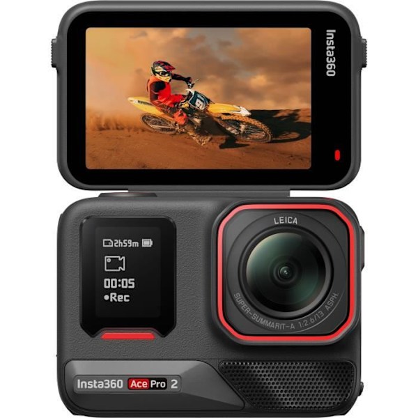 Pack Kamera Sport Insta360 Ace Pro 2 Sort + 2. batteri