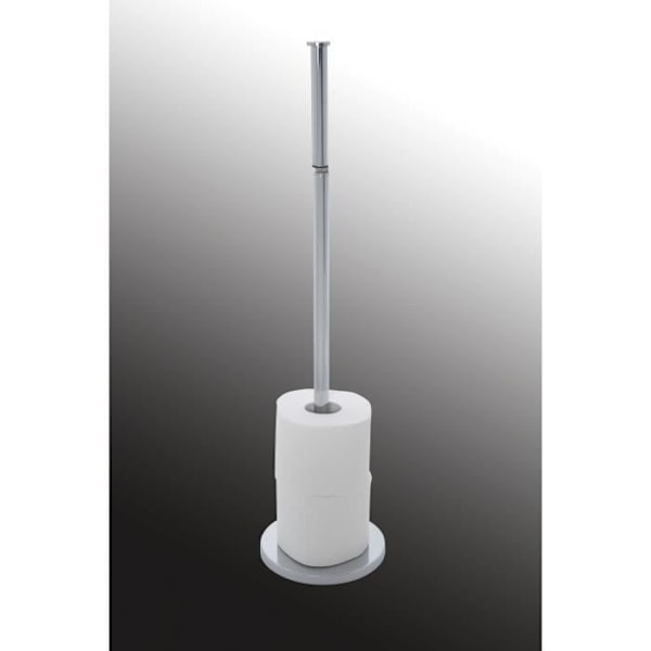 WENKO 2-i-1 toiletpapirholder, toiletpapirholder og toiletpapirholder, stål, 21x55x17 cm, blank