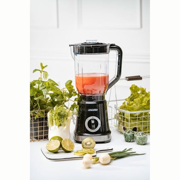 Blender 1,8 liter uden BPA, maks. 1000W, 2 hastigheder + pulse Mesko MS 4079 1000W sort/sølv 39617