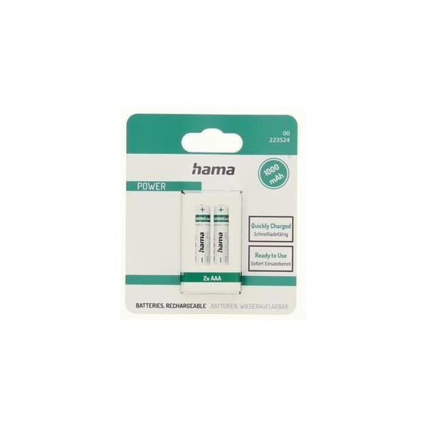 NiMH-akut, AAA Micro, 1000 mAh, 1,2 V, heti käyttövalmis,