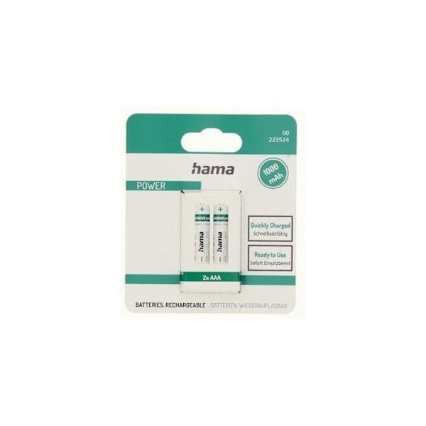 NiMH-batterier, AAA Micro, 1000 mAh, 1,2 V, klar til øjeblikkelig brug,