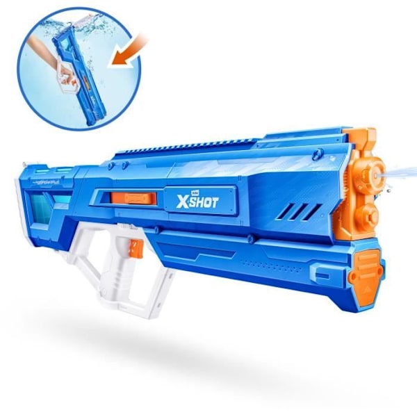 Moottoroitu vesipistooli - ZURU - X-SHOT Mega Pulse - Nopea täyttö - Ladattava akku - Kantama 9 m - Säiliö 1,1 L