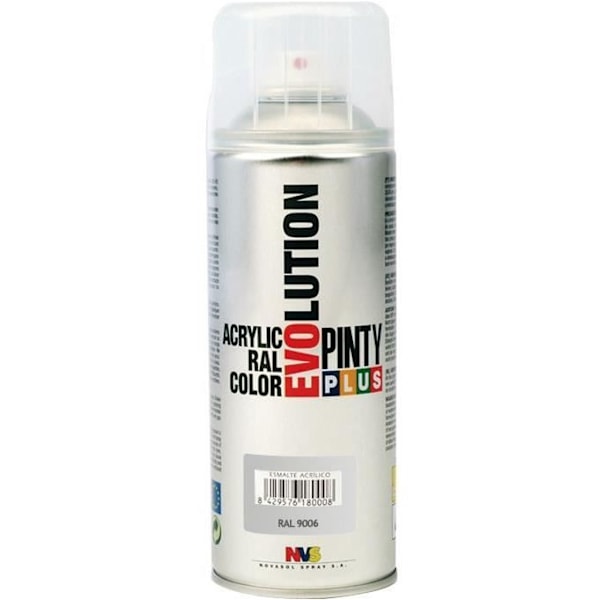 Akryl sprayfärg - PINTY - Pinty Plus Evolution - Aluminium RAL9006 - 400 mL - Blank Aluminium RAL9006