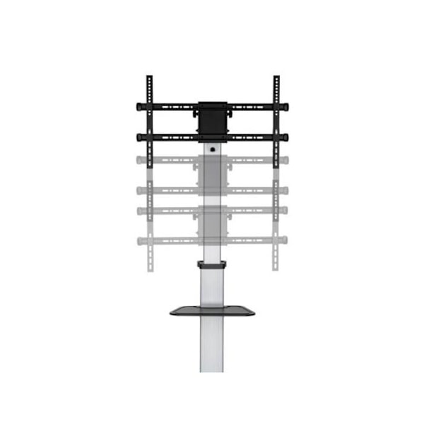 Golvstativ med hjul AISENS FT86TRE-197 för Monitor/TV 37-86 Svart-Silver