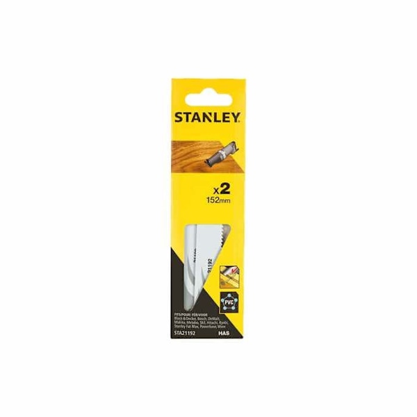 Pakkaus 2 Kappaletta 15,2 cm Hienoleikkuus Sahalavat Sta21192-Xj Stanley
