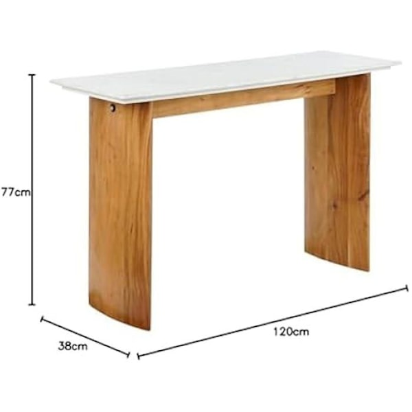 Sivupöytä - HOME ESPRIT - Monivärinen - Puu - Marmori - 120 x 38 x 77 cm Flerfärgad