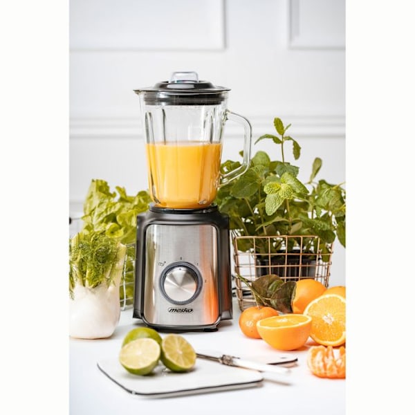 Mixeur Blender - Mesko - MS 4080 - 1200W - 1,5L - Svart/Silver - Iskrossningsfunktion