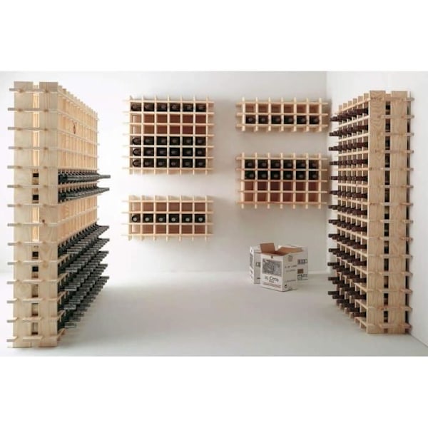 Flaskeopbevaringsstativ - ASTIGARRAGA - Rioja - 9 rum - Massiv fyrretræ - Skalerbar