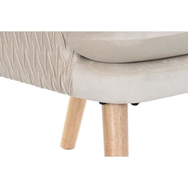 Thyann Istuin Luonnonvaalean Beige Puu Polyesteri (67 x 70 x 95 cm)
