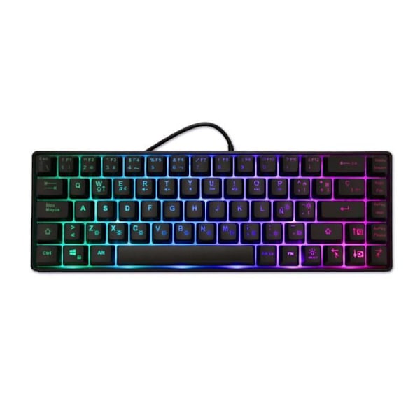 CoolBox DG-TEC65-RGB Spansk Qwerty-tastatur Sort