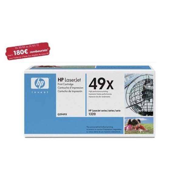 HP 49X Tonerpatron (Q5949X) Sort til HP LaserJet 1320/3390/3392 - Udbytte 6000 sider