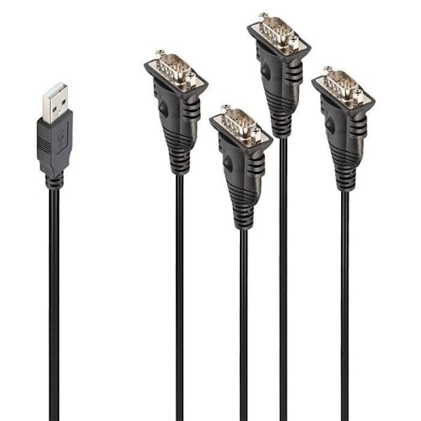 LINDY USB-kabel USB-A han, 9-polet VGA hanstik 0,94 m sort 42675