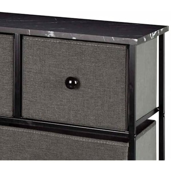 Kommode - AKTIVE - Alsidig - 100x30x100 cm - 9 skuffer - Grå metalstruktur Grå