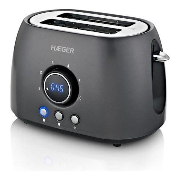 Brödrost - Haeger - Future - 800W - 2 platser - 2 års garanti