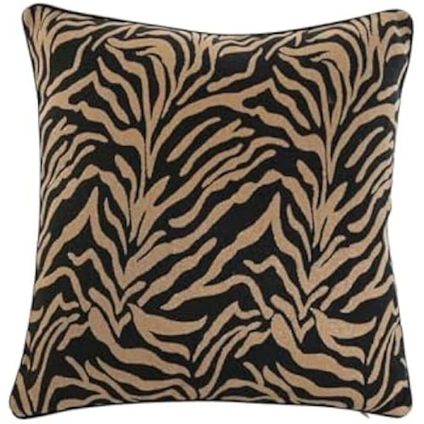 Pude - HOME ESPRIT - Gylden sort - 45 x 15 x 45 cm - Flerfarvet - Indendørs Flerfärgad
