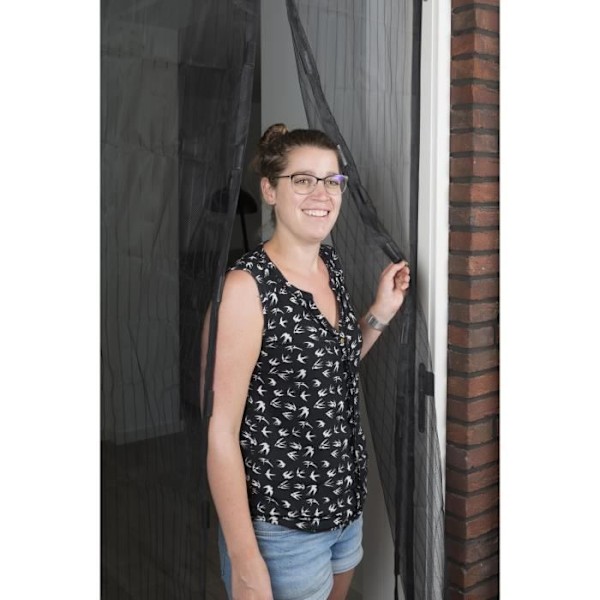 Portes Lamellenhor - Basic - 105x215 cm - Med magnet - Pleje af pleje