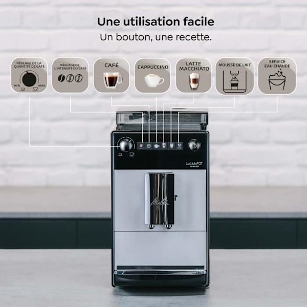 Automatisk kaffemaskine - MELITTA - Latticia® OT F300-101 - Sølv
