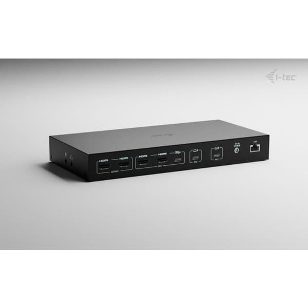 i-tec Docking Station KVM USB-C Musta 3 Laite Dual Video 92W