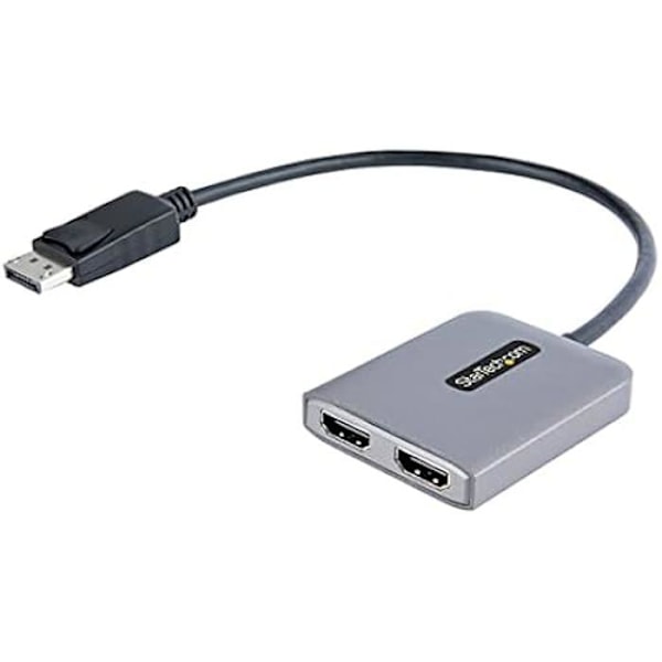 Dual DisplayPort HDMI -keskitin - StarTech.com - DisplayPort-uros-HDMI-muunnin - musta