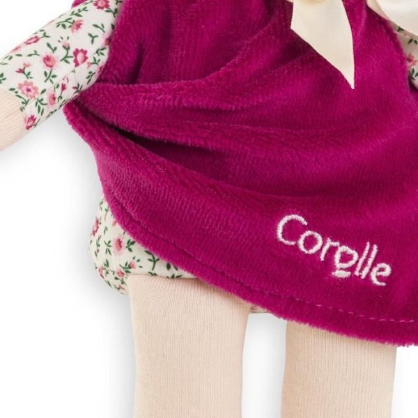 Doudou - COROLLE - Miss Rose Grenadine - 25 cm - doft av vanilj - från födseln