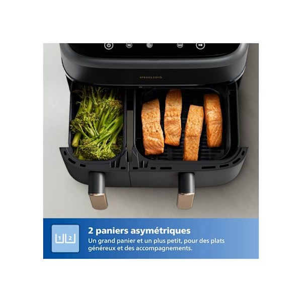 Philips Fryer - Dubbelkorg Airfryer - NA352/00 Svart
